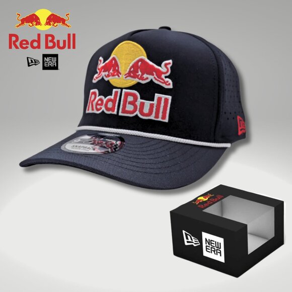 Hat Snapback New Era Black Ventilated White Rope Adjustable Box & Sticker - Picture 1 of 5